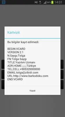 Barkod Okuyucu android App screenshot 3